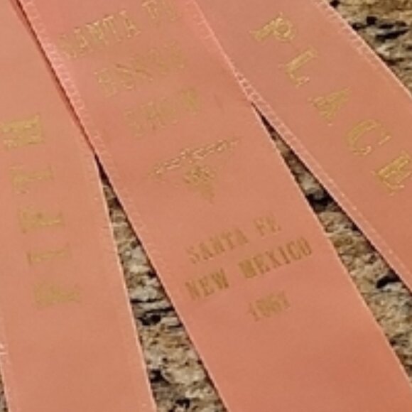 5 Vintage 1966 1967 equestrian Santa Fe horse show award ribbons rosettes - Picture 14 of 14
